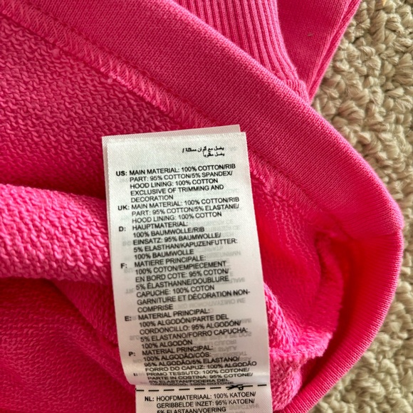 NWT Adidas Hot Pink Cotton Terry Hoodie - Picture 2 of 4